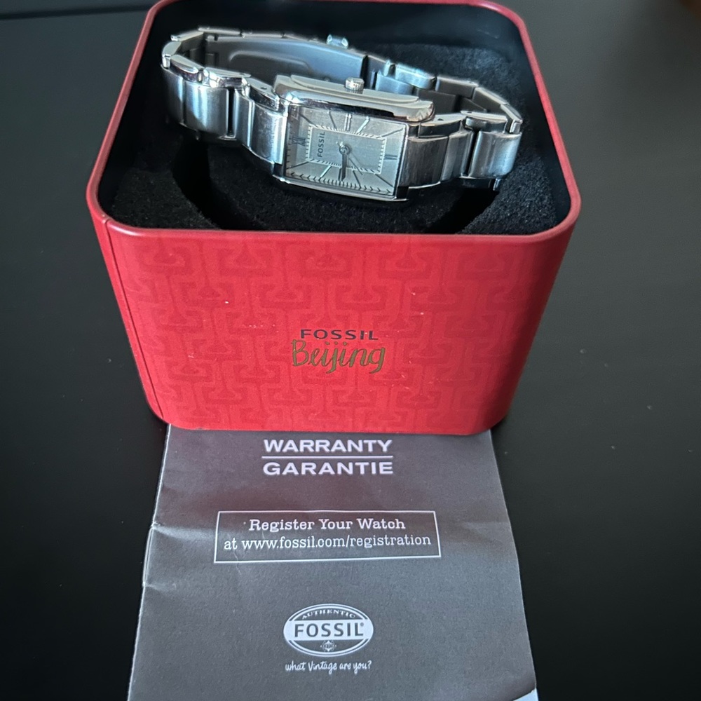 Fossil rectangle bracelet watch